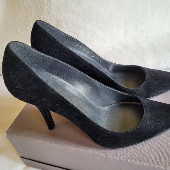 Stewart Weitzman black-heeled suede pumps - very good condition - Picture 3 of 6